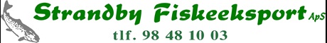 Strandby Fiskeeksport logo og tlf. nummer.